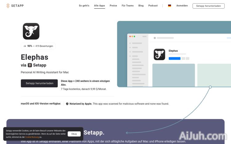 Elephas on Setapp