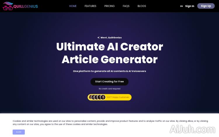 QuillGenius AI Copywriting Tool