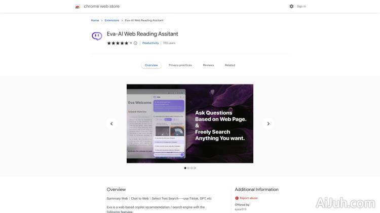 Eva AI Web Reading Assitant