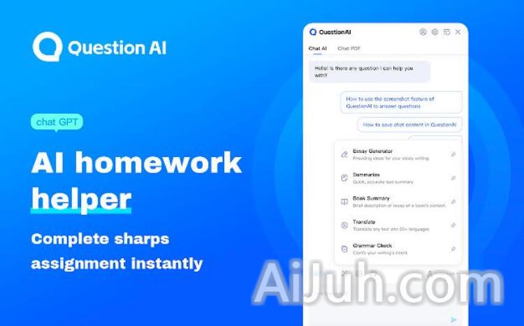 QuestionAI Homework GPT4 Powered AI Assistant