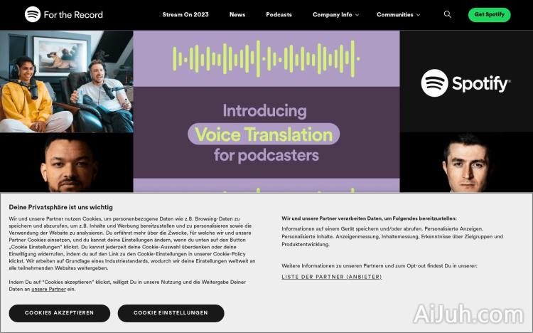 Spotify Voice Translation