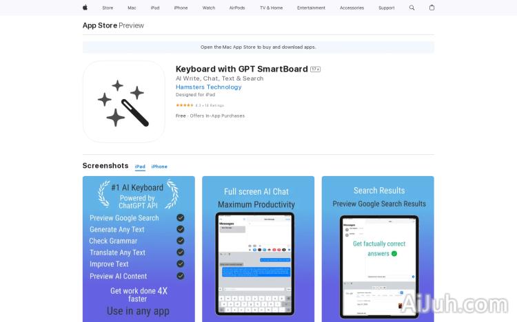 Keyboard with GPT SmartBoard