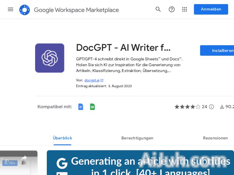 DocGPT AI Writer for Docs