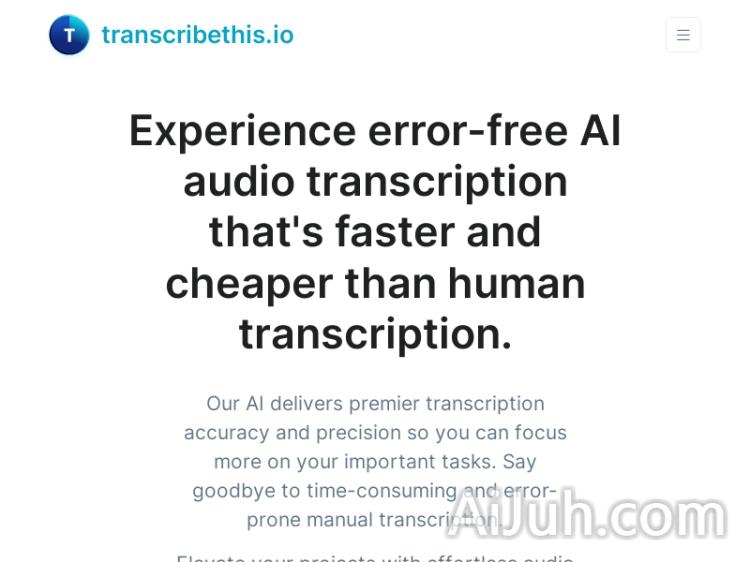 AI audio transcription