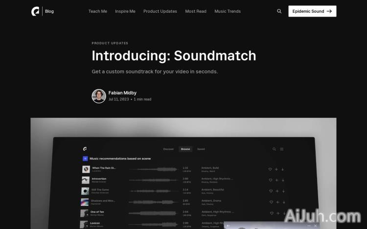 Epidemic Sound Soundmatch