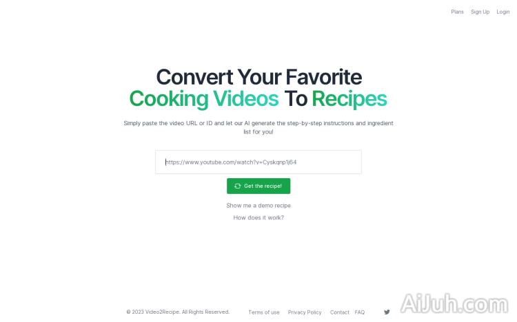 Video2Recipe