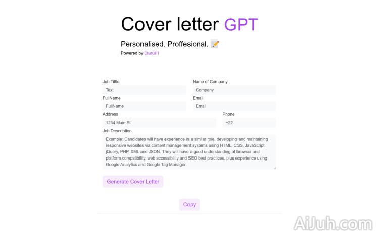 Cover letter GPT