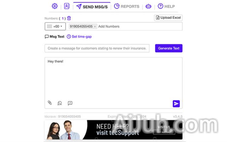 Free Bulk Sender for Whatsapp ⚡️ by AI