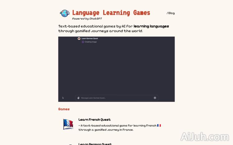 Language Learning Games