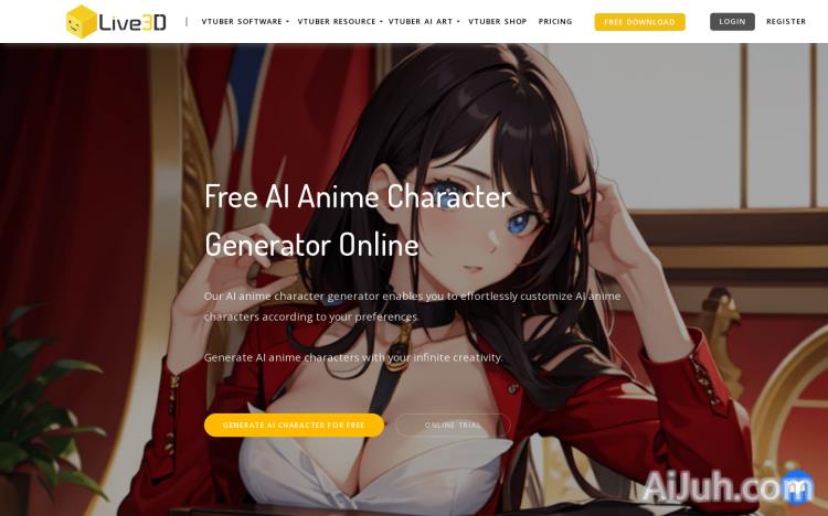 AI Anime Character Generator By Live3D