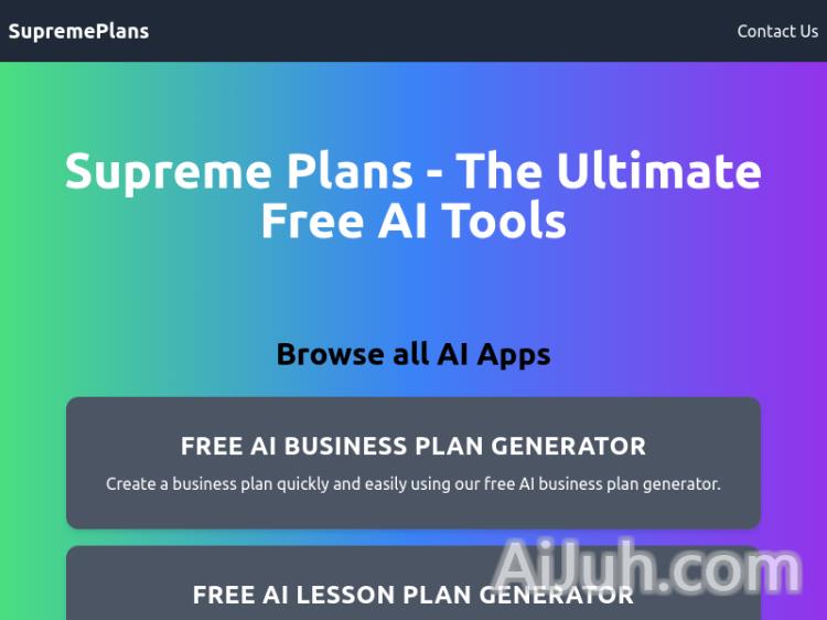 Supreme Plans AI