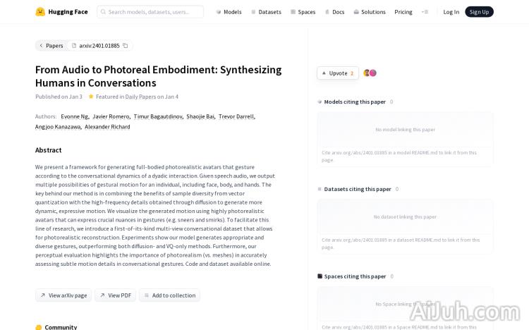 Audio to Photoreal Embodiment