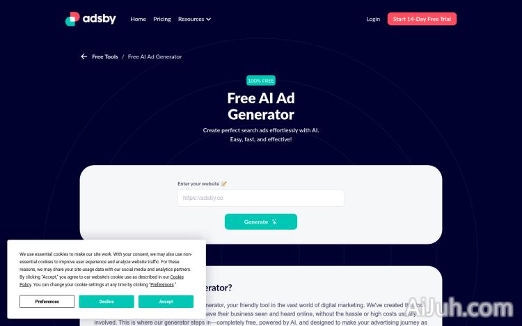 Adsby Free AI Ad Generator
