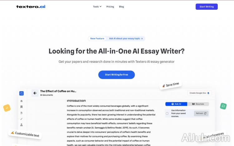 Textero AI Essay Writer Pro