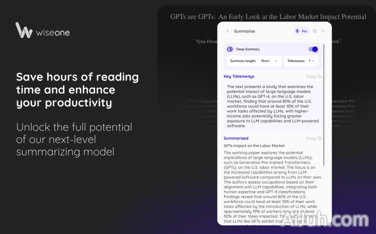Wiseone - Your AI Search & Reading Copilot