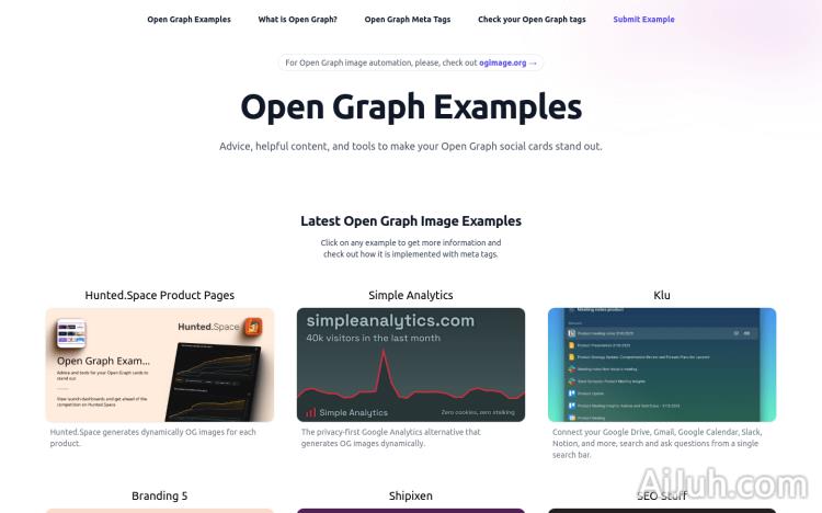 Open Graph Examples