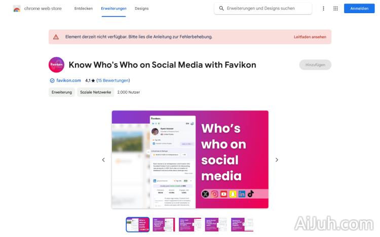 Favikon Chrome extension