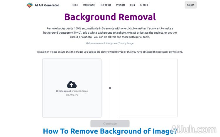 Background Removal | ai-art-generator.net