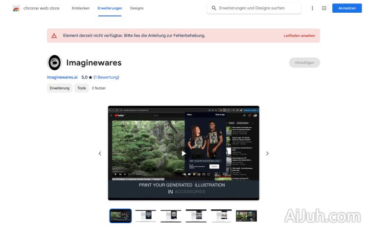 Imaginewares Chrome Extension