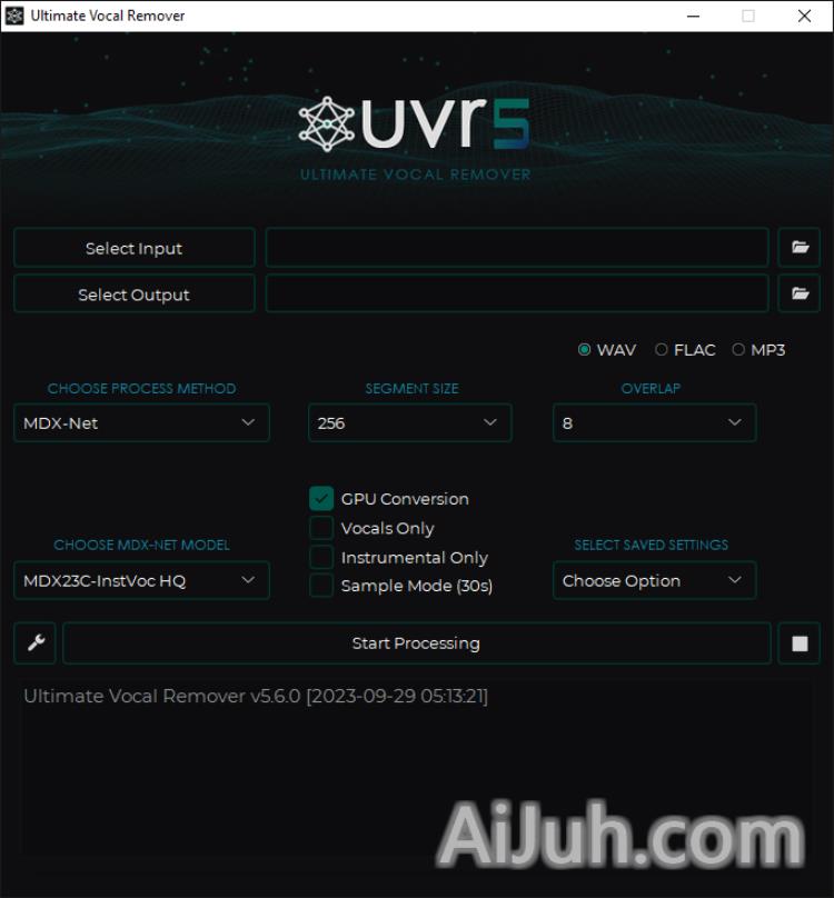 Ultimate Vocal Remover GUI