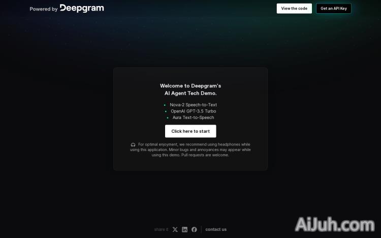 Aura TTS Demo by Deepgram