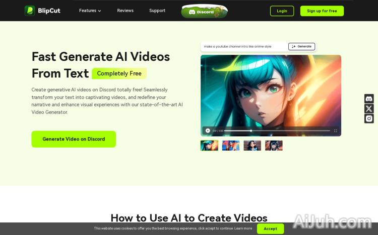 BlipCut AI Video Generator