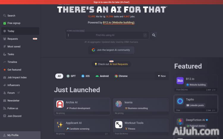 There's An AI For That (TAAFT)