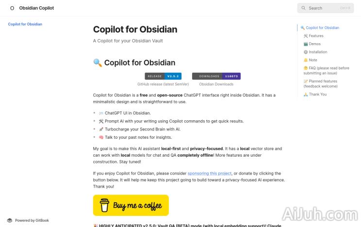 Copilot for Obsidian