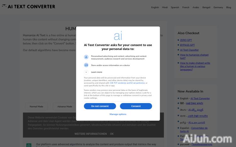 Humanize AI by AI Text Converter