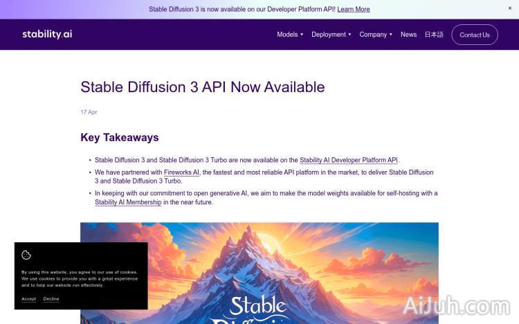 Stable Diffusion 3 API