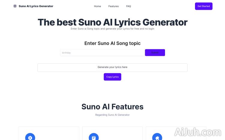 The best Suno AI Lyrics Generator