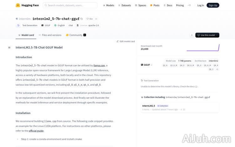 InternLM2.5-7B-Chat GGUF