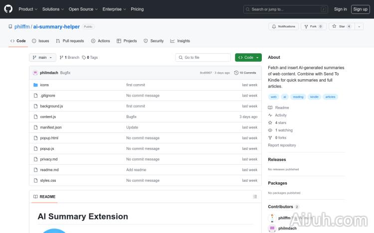 AI Summary Extension