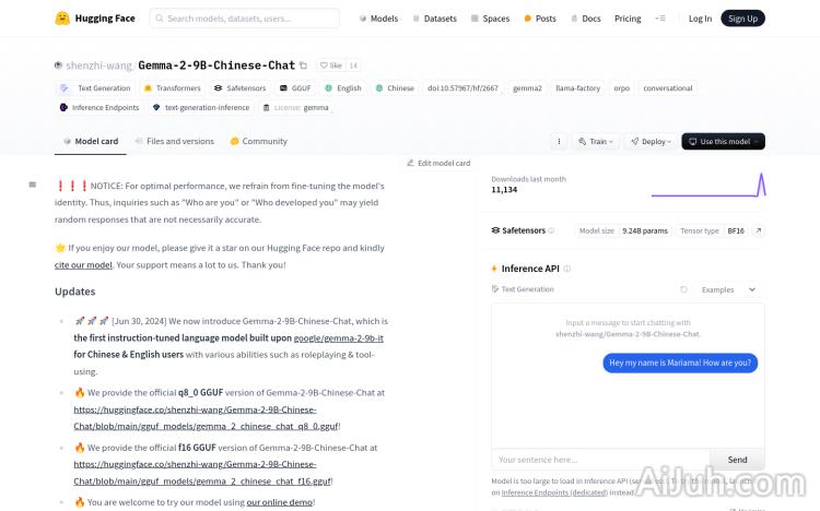 Gemma-2-9B-Chinese-Chat