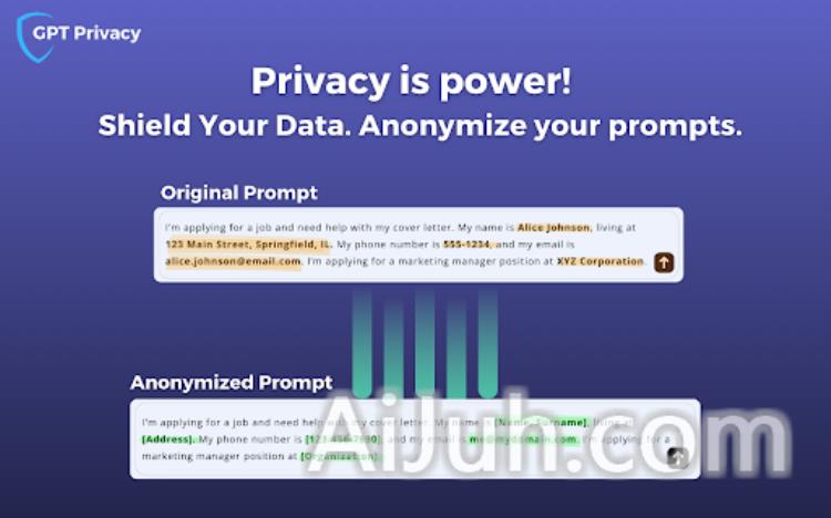 GPT Privacy: Anonymize your Chat GPT prompts