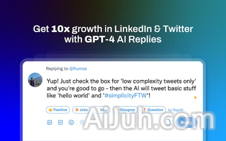 Replai – AI comments for LinkedIn/X (Twitter)