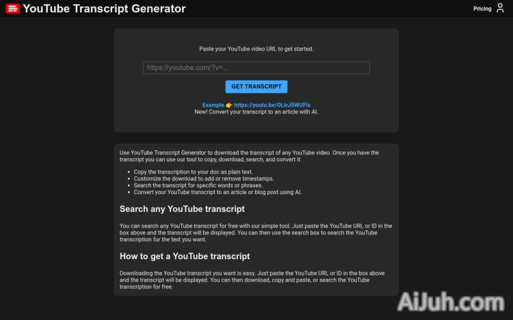 Transcript Generator