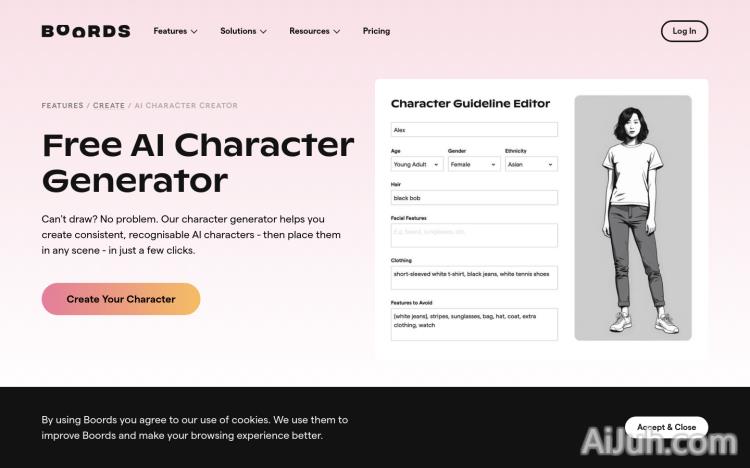 Boords AI Character Generator