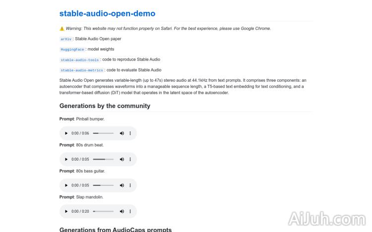 Stable Audio Open demo