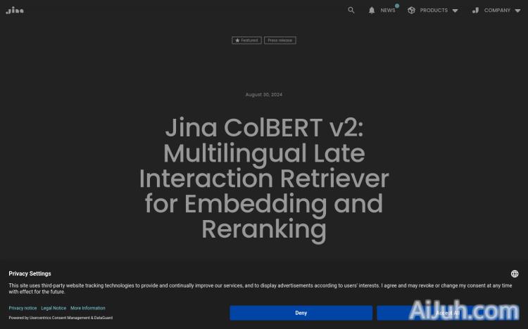 Jina ColBERT v2
