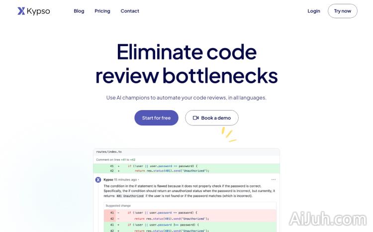 Kypso for Code Reviews