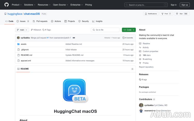 HuggingChat macOS