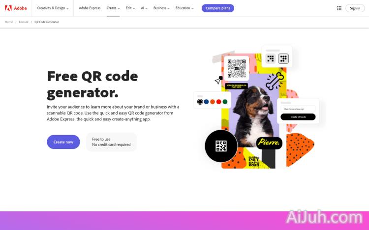 Adobe Express QR code generator