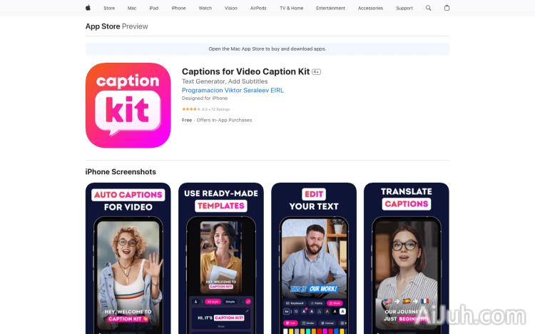 Captions for Video Caption Kit