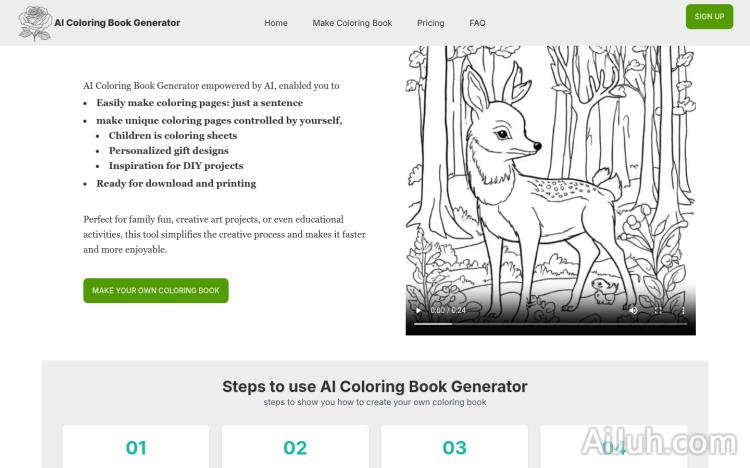 AI Coloring Book Generator