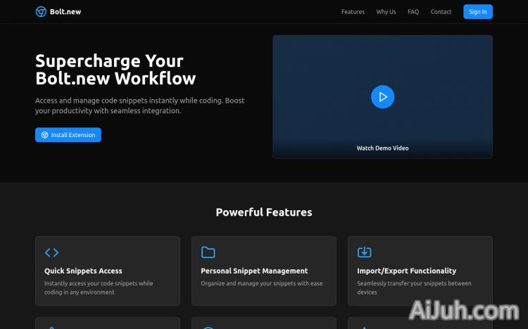 Bolt.new Chrome Extension