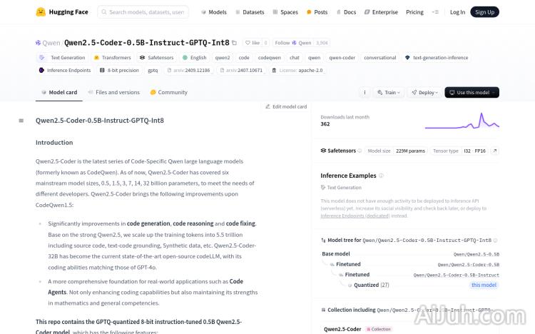Qwen2.5-Coder-0.5B-Instruct-GPTQ-Int8