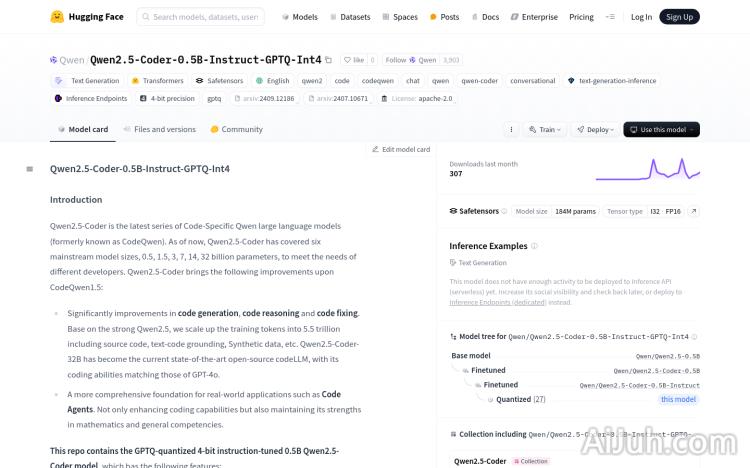 Qwen2.5-Coder-0.5B-Instruct-GPTQ-Int4
