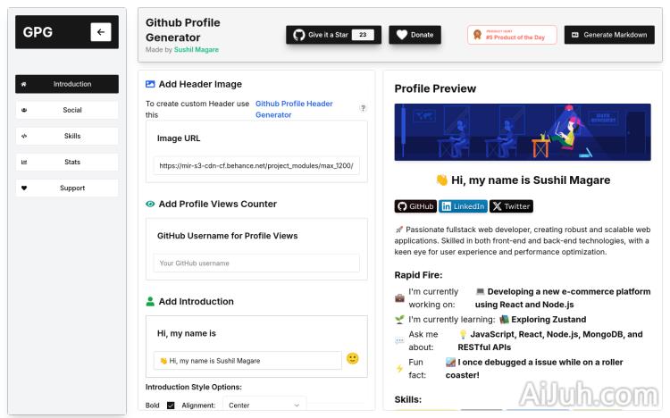 Github Profile Generator