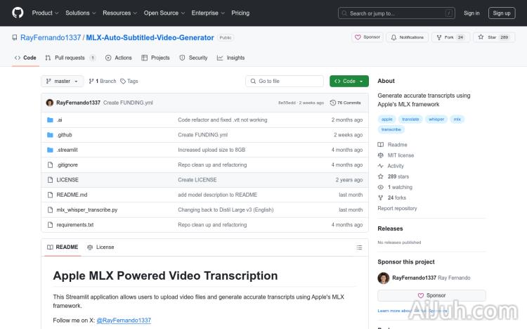MLX-Auto-Subtitled-Video-Generator